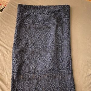 navy blue lace skirt